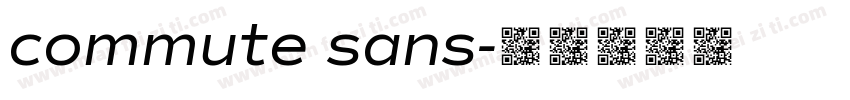 commute sans字体转换
